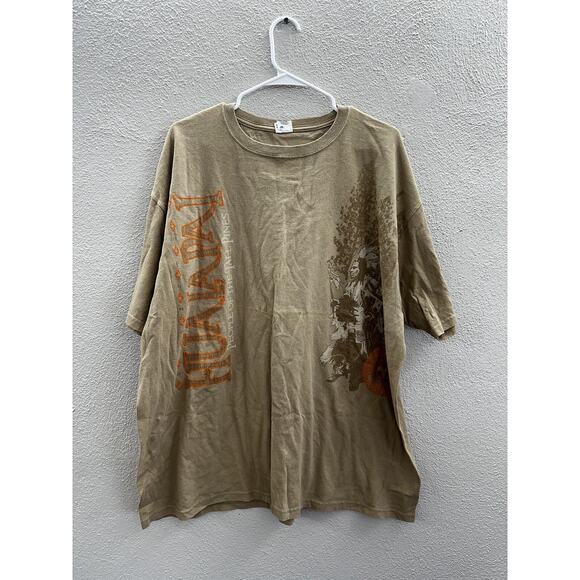 Anvil T-Shirt Size 2X Brown Graphic Hualapai Native America Tribe Short Sleeve - Picture 1 of 10